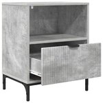 vidaXL Tables de chevet avec tiroir 2 Pièces Gris béton 49 x 36 x 61 cm