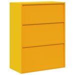 vidaXL Armoire de rangement Jaune moutarde 80 x 40 x 105 cm Acier