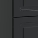 vidaXL Cabinet de chevet Noir 43 x 34 5 x 44 5 cm Bois d'ingénierie