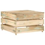 Vidaxl salon de jardin 6 pièces avec coussins bois imprégné de vert