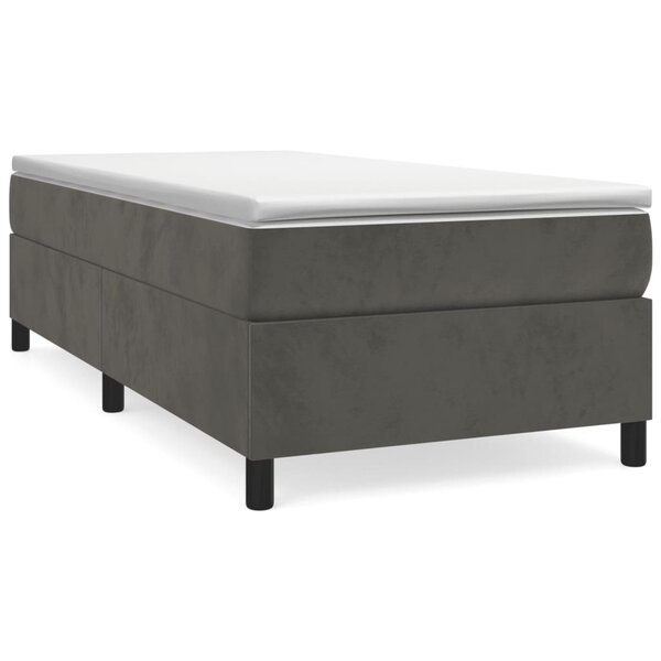 vidaXL Cadre de lit gris foncé 80x200 cm velours