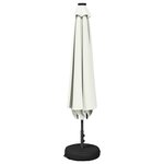 vidaXL Parasol de jardin avec lampes LED 230 x 230 cm Polyester Crème