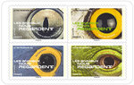 Carnet - Les animaux nous regardent - 12 timbres autocollants