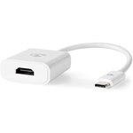 Câble Adaptateur USB-C™ USB-C™ Mâle - HDMI™ Femelle 0,2 m Blanc NEDIS