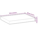 vidaXL Étagères flottantes 3 Pièces 60x30x4 cm acacia massif non traité