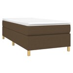 vidaXL Sommier à lattes de lit avec matelas Marron foncé 80x200 cm
