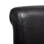 Vidaxl chaises de salle à manger 6 pièces noir similicuir