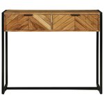 vidaXL Table Console 90x35x75 cm Bois Massif Acacia