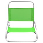 vidaXL Chaises de plage pliables lot de 2 Vert Tissu