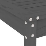 vidaXL Ensemble de bistrot de jardin 3 Pièces gris bois de pin massif