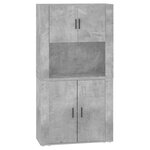 vidaXL Buffet haut Gris béton Bois d'ingénierie