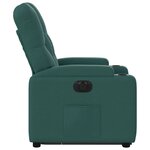 vidaXL Fauteuil inclinable électrique vert foncé tissu