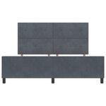 Cadre de lit vidaXL Gris foncé 180x200 cm Velours
