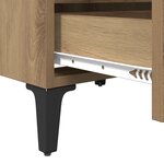 vidaXL Table de chevet Chêne artisanal 40x35x50 cm Bois d'ingénierie