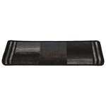 vidaXL Tapis d'escalier autoadhésifs 5 Pièces 65x21x4 cm Noir et gris
