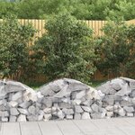 vidaXL Panier de gabions arqué 100x50x40/60 cm Fer galvanisé