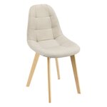 Lot de 6 chaises de salle à manger 86 x 53 x 47 cm beige 03_0006785