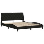 vidaXL Cadre de lit sans matelas noir 160x200 cm tissu