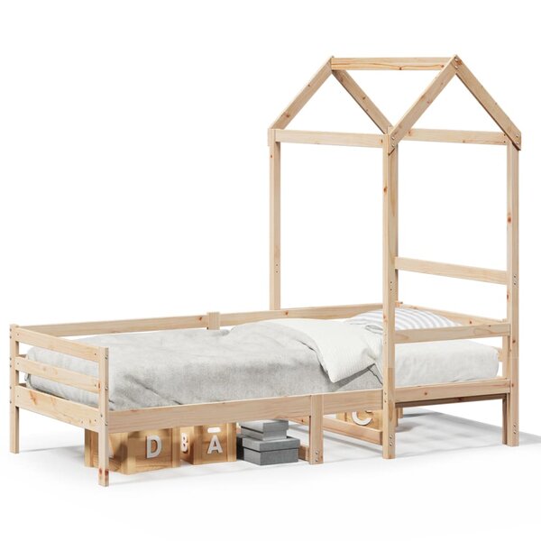 vidaXL Lit de jour avec toit sans matelas 80x200 cm bois massif