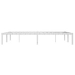 vidaXL Cadre de lit métal blanc 135x190 cm