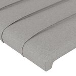 vidaXL Tête de lit à LED Gris clair 83x16x118/128 cm Tissu