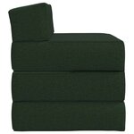 vidaXL Canapé-lit pliable Vert foncé 200 x 70 x 10 cm Tissu