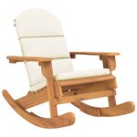 vidaXL Chaise à bascule Adirondack avec coussins bois massif d'acacia
