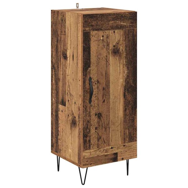 vidaXL Buffet Bois Ancien 34 5 x 34 x 90 cm Bois d'ingénierie et fer