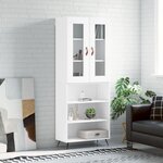 vidaXL Buffet haut Blanc 69 5x34x180 cm Bois d'ingénierie