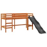 vidaXL Lit mezzanine enfants avec tour bleu 90x200 cm bois pin massif