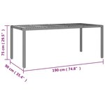 vidaXL Ensemble à manger de jardin coussins 7Pièces Noir Résine tressée