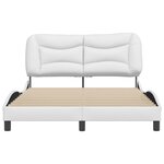 vidaXL Cadre de lit avec tête de lit Blanc 120x200 cm Similicuir