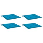 vidaXL Coussins de chaise jardin lot de 4 bleu 40x40x3 cm tissu oxford