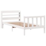vidaXL Cadre de lit sans matelas blanc 90x190 cm bois de pin massif