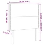 vidaXL Tête de lit à LED Blanc 90x5x118/128 cm Similicuir