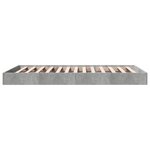 vidaXL Cadre de lit sans matelas gris béton 90x190 cm