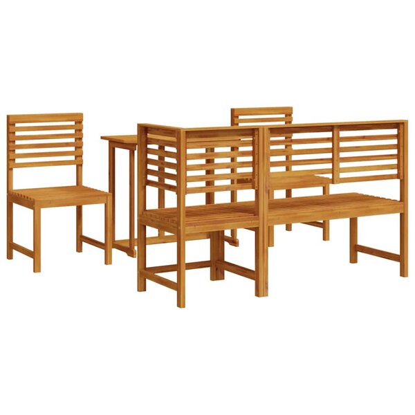 vidaXL Ensemble bistro de jardin 5 Pièces Marron Bois d'acacia massif