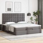 VidaXL Cadre de lit ottoman avec matelas gris 160x200 cm similicuir