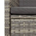 vidaXL Ensemble à manger de jardin 9 Pièces coussins gris résine tressée