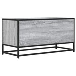 vidaXL Meuble TV sonoma gris 80x34 5x40 cm bois d'ingénierie et métal
