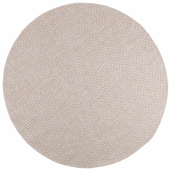 vidaXL Tapis de surface Rond HUARTE Crème Ø 160 CM Polyester