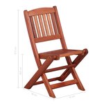 vidaXL Ensemble de bistro 3 Pièces pour enfants Bois d'eucalyptus solide