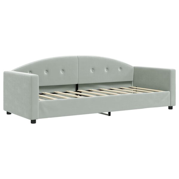 vidaXL Lit de repos sans matelas gris clair 80x200 cm velours