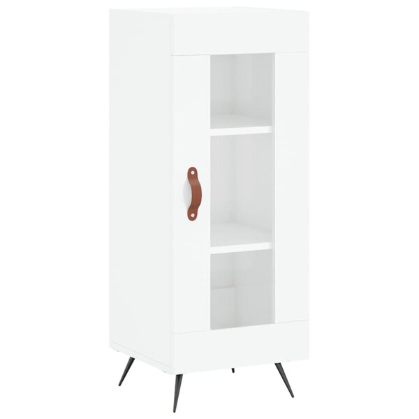 vidaXL Buffet Blanc brillant 34 5x34x90 cm Bois d'ingénierie