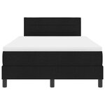 vidaXL Lit coffre avec matelas & lumière LED noire 120x190 cm en tissu