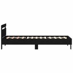vidaXL Cadre de lit Chêne noir 90 x 200 cm Bois d'ingénierie