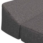 vidaXL Canapé-lit pliable Gris clair 120 x 60 x 49 cm Tissu