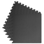 vidaXL Tapis de sol de piscine 6 Pièces Noir 2 16 ㎡ Mousse EVA