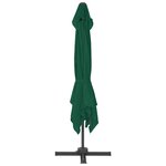 vidaXL Parasol déporté avec mât en aluminium vert 300x300 cm