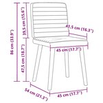 vidaXL Chaises à manger lot de 4 bleu jean tissu
